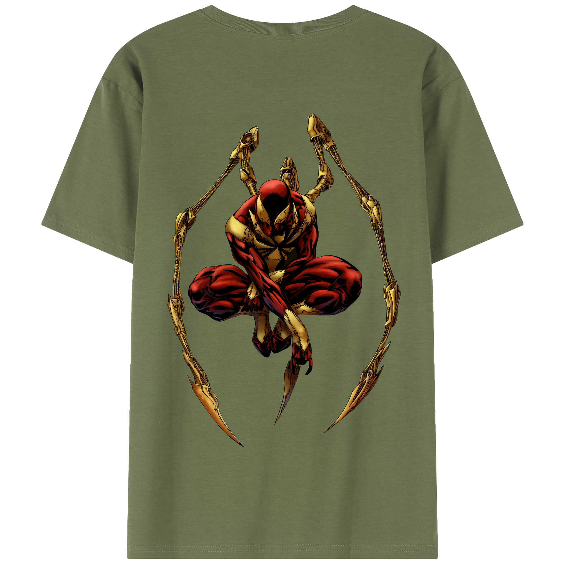 （画像用） Spider Man スパイダーマン 綿100％半袖Tシャツ（背面プリント）